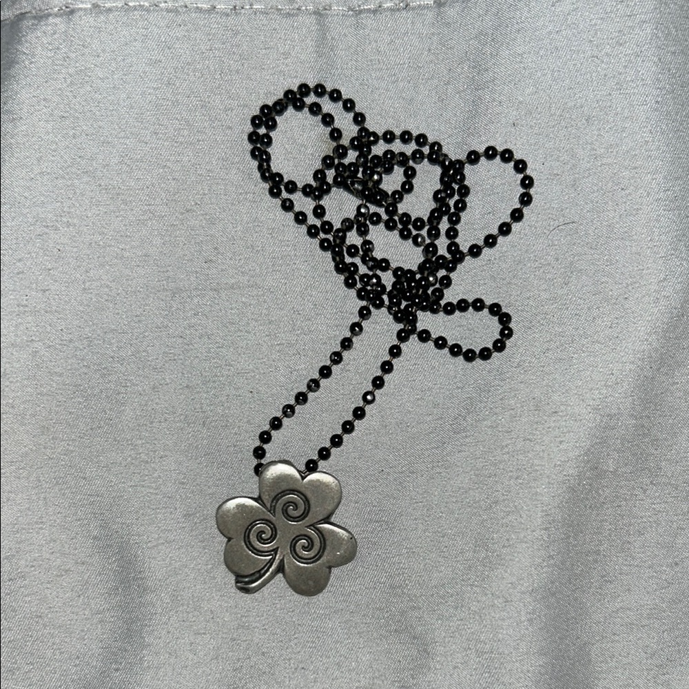 Silver Clover Pendant Necklace